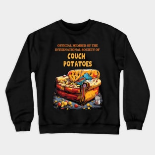 Official Member Of the International Society of Couch Potatoes Crewneck Sweatshirt